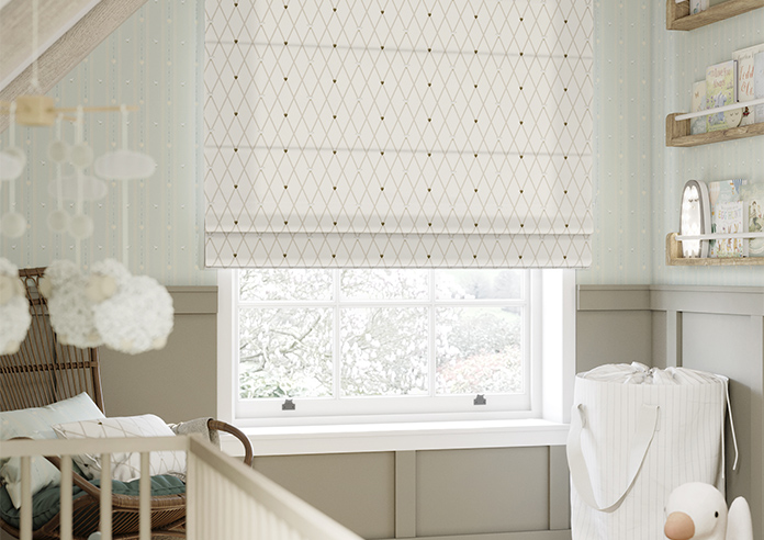 Puddle Down, Trellis Down - Twist&Fit Roman Blind - Image 5